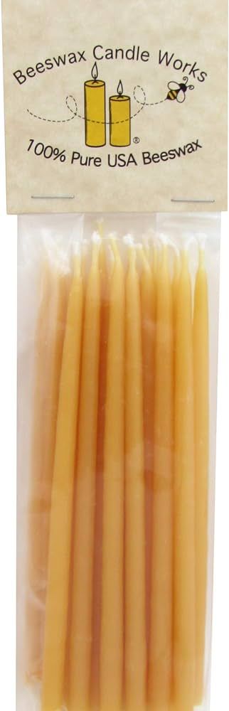 Beeswax Candle Works, 5-Inch Birthday Candles (Pack of 24) 100% USA Beeswax | Amazon (US)