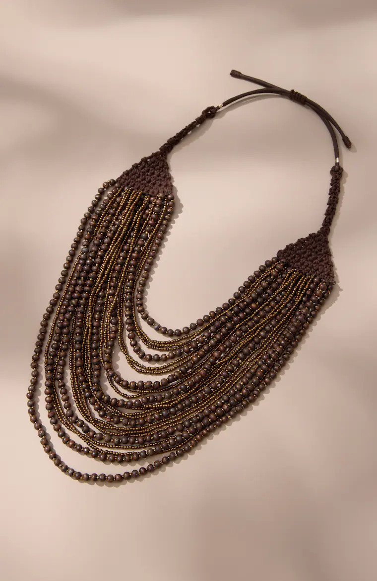 Multistrand Beaded Statement Necklace | J. Jill