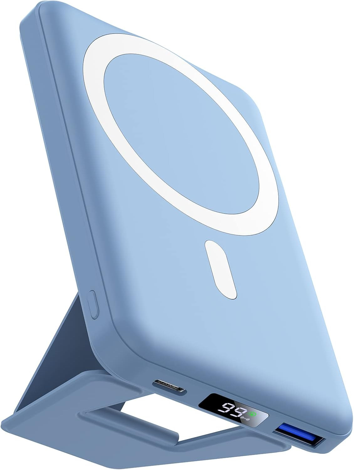 AOGUERBE Magnetic Power Bank, 10000mAh Foldable Wireless Portable Charger with USB-C Cable LED Di... | Amazon (US)