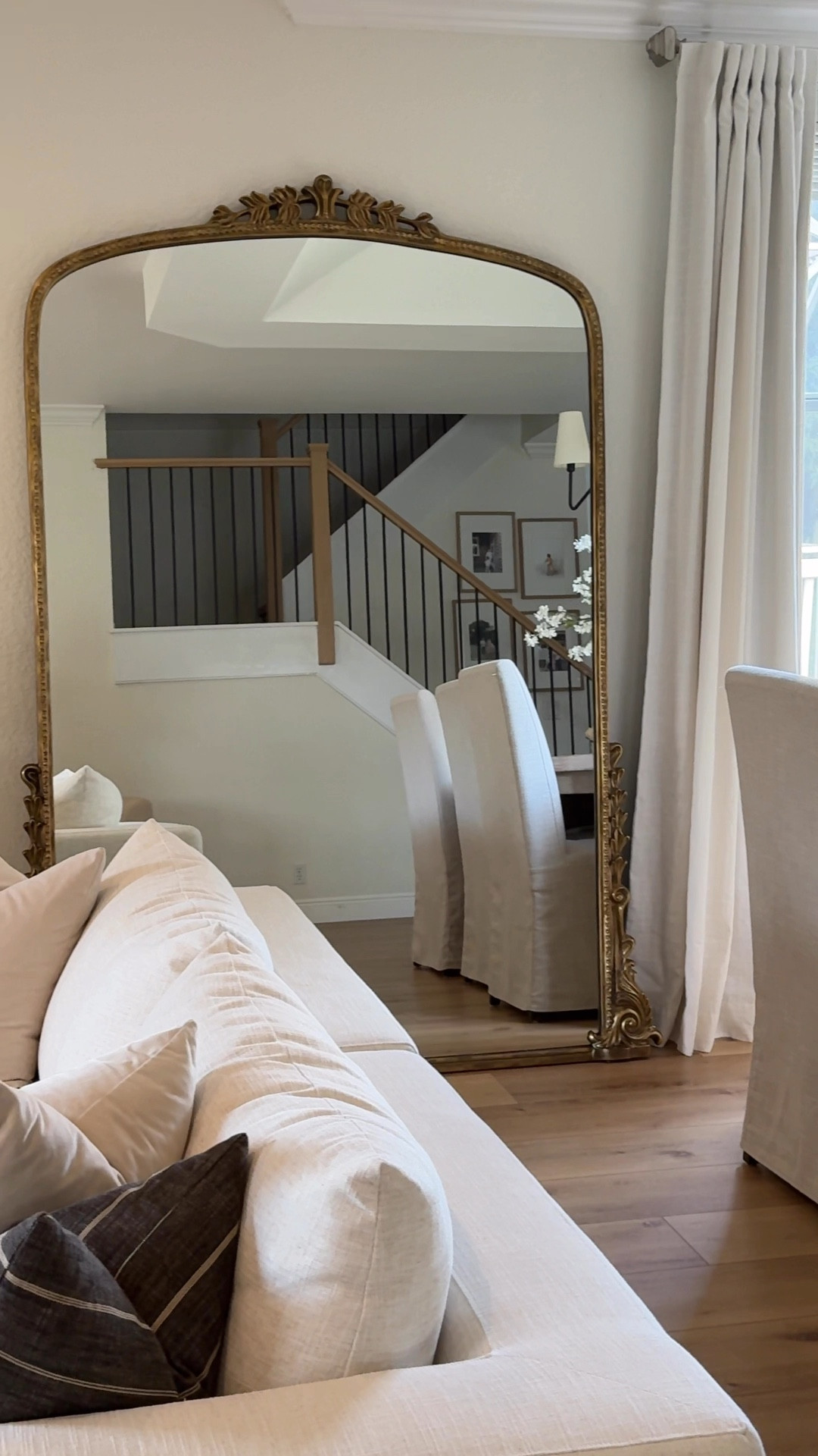 Anthropologie Home best seller: 7ft floor mirror 
Living room
Home decor
Organic modern 

#LTKVideo #LTKSpringSale #LTKhome