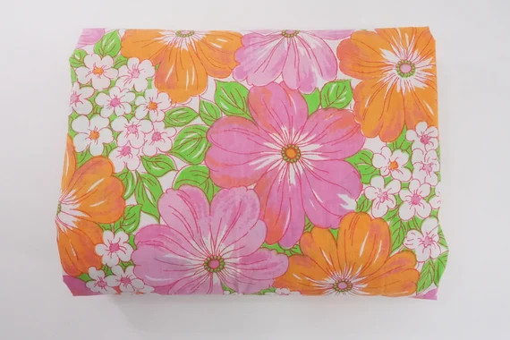 70s Flower Power Sheet Vintage Wabasso Full Double Fitted - Etsy | Etsy (US)