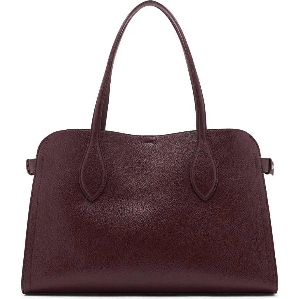 MANGO Medium Pebbled Faux Leather Handbag in Burgundy at Nordstrom Rack | Nordstrom Rack