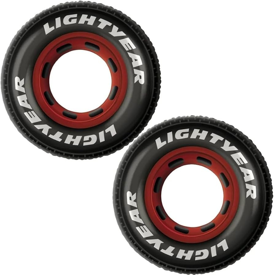 Multicolor Disney/Pixar Cars 3 Inflatable Plastic Tires - 25" (Pack of 2) - Perfect for Kids Part... | Amazon (US)