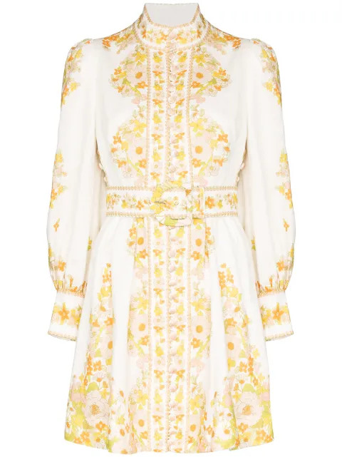 Vestido com bordado | FarFetch (BR)