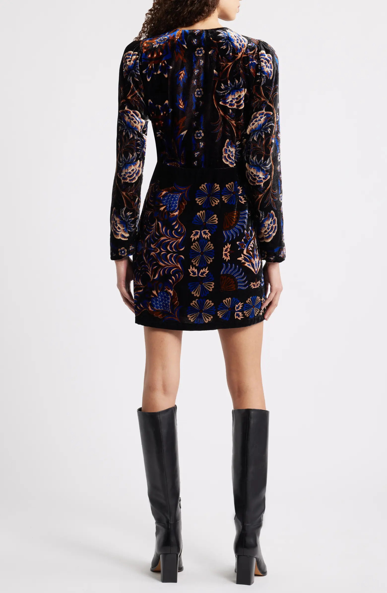 Arabesque Mix Scarves Wrap Minidress | Nordstrom