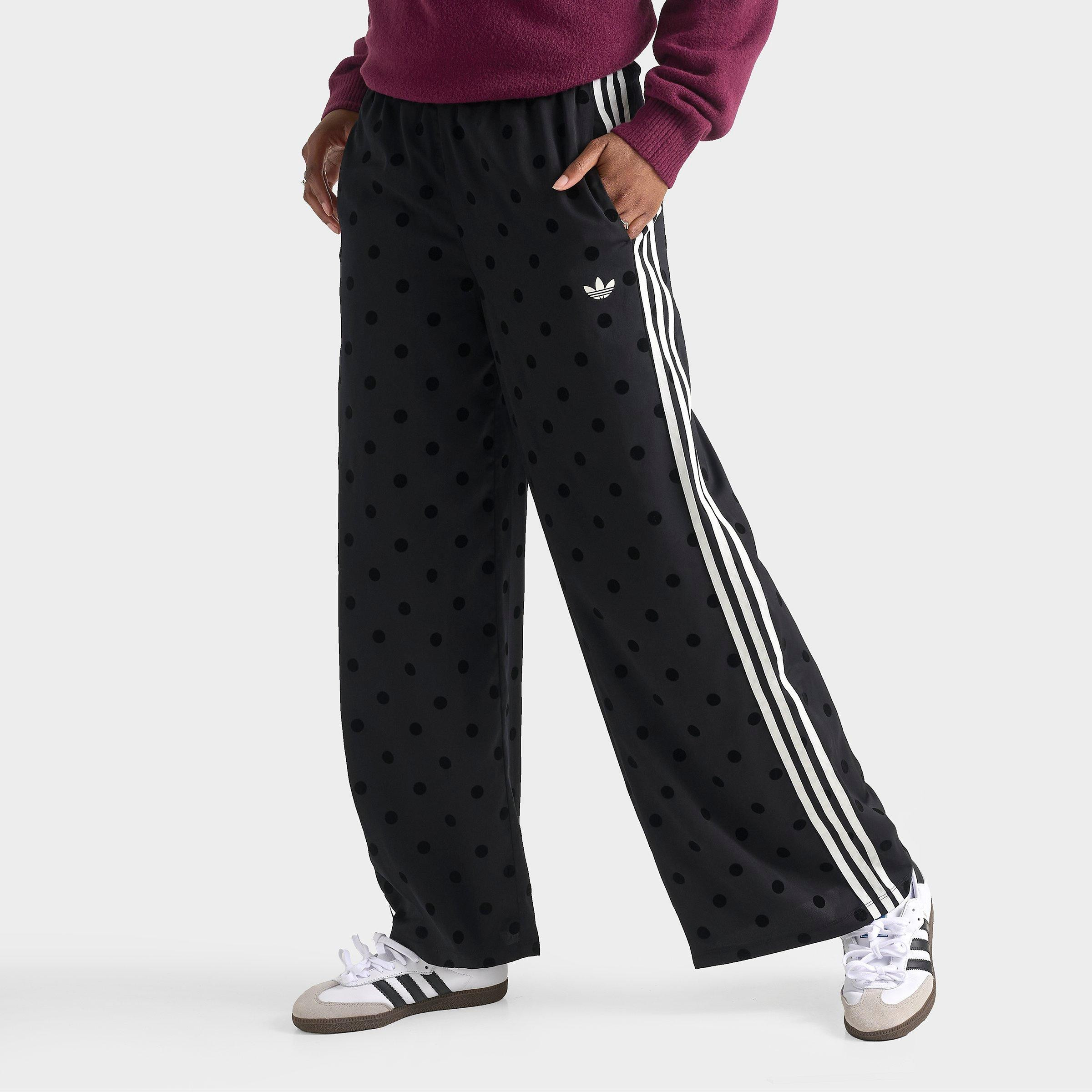 adidas Women's Originals Firebird Polka Dot Satin Wide-Leg Track Pants in Dual Lilac Size: Medium | JD Sports (US)