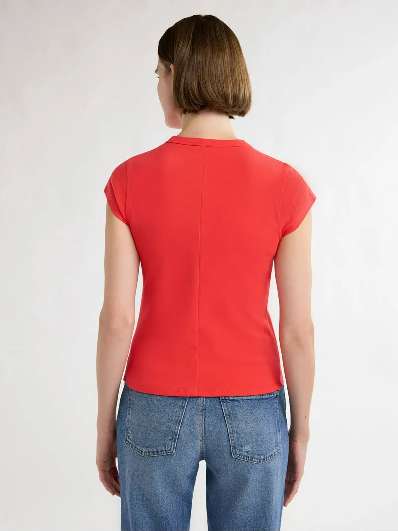 Free Assembly Women's Cap Sleeve Tee, Sizes XS-XXL | Walmart (US)