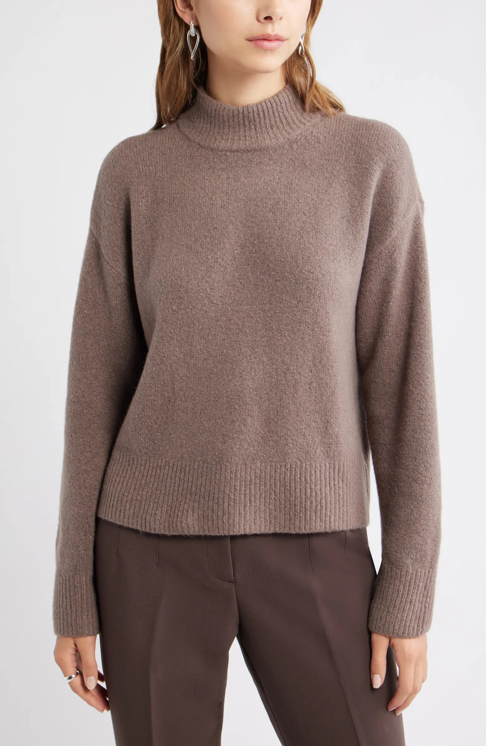 Boxy Mock Neck Sweater | Nordstrom