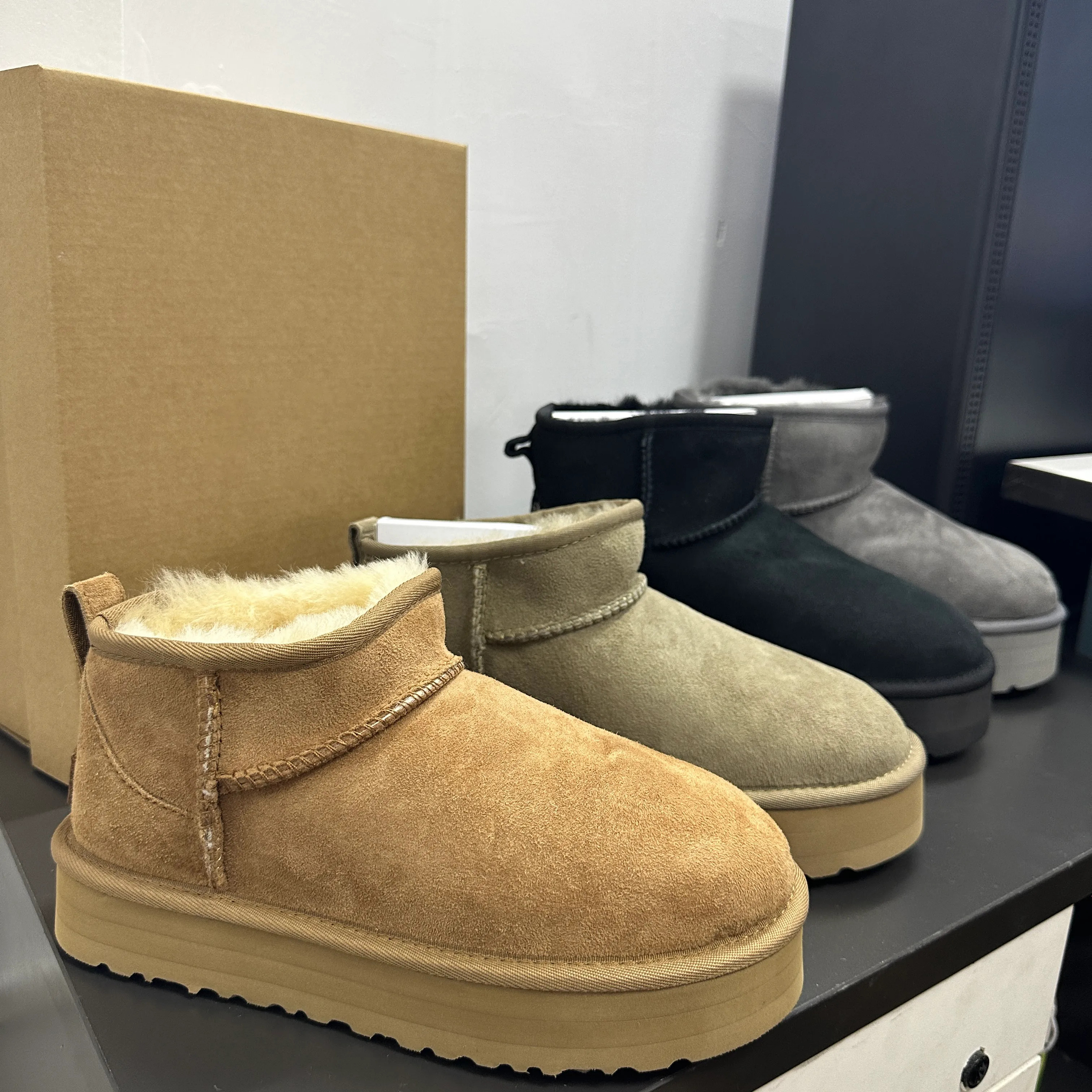 Ultra Mini Platform Boot Designer Woman Winter Ankle Australia Snow Boots Thick Bottom Real Leath... | DHGate