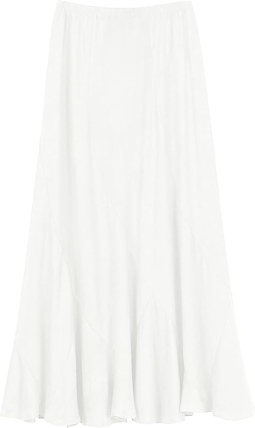 Urban CoCo Women's Vintage Elastic Waist A-Line Long Midi Skirt | Amazon (US)
