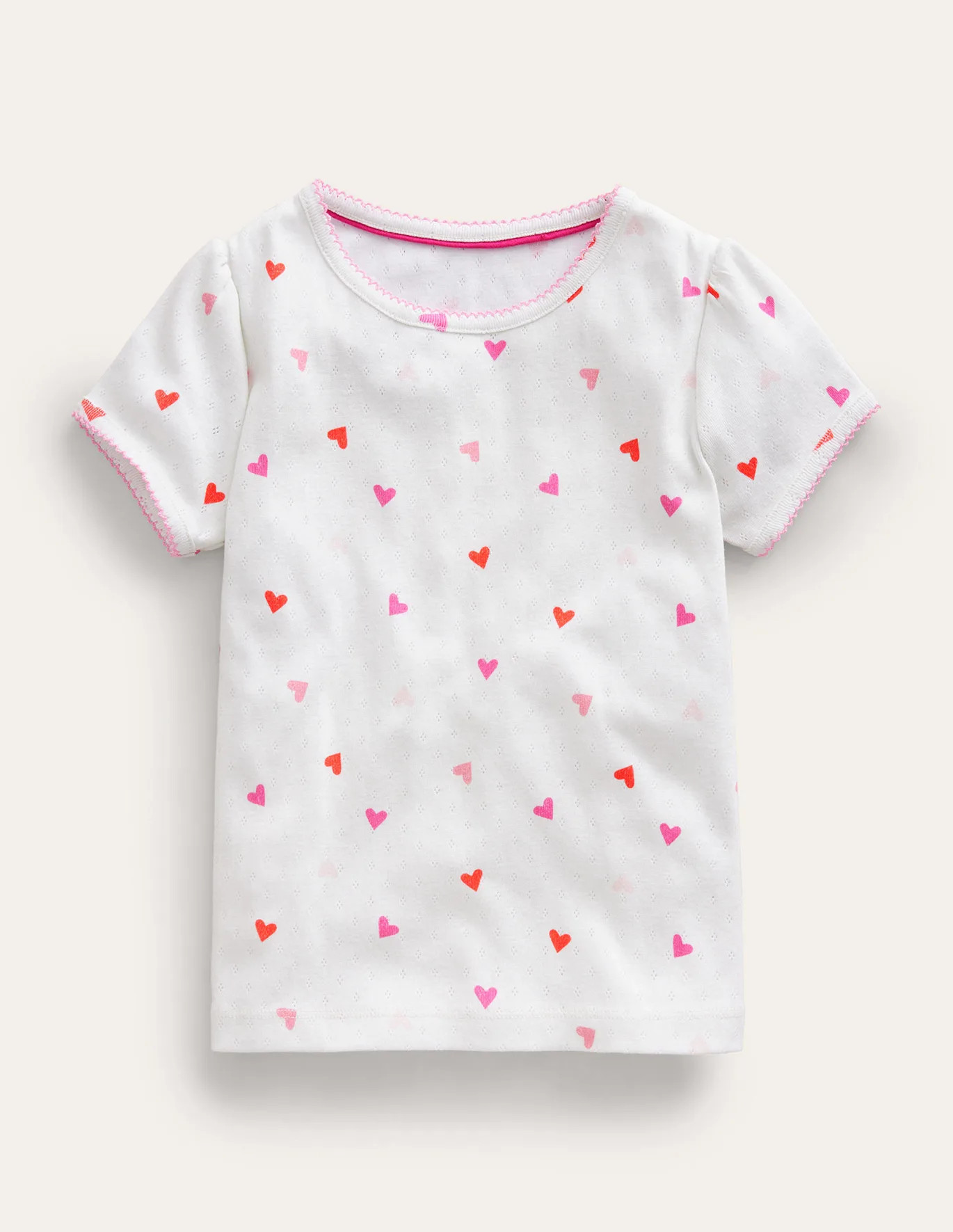 Short-sleeved Pointelle Top | Boden (US)
