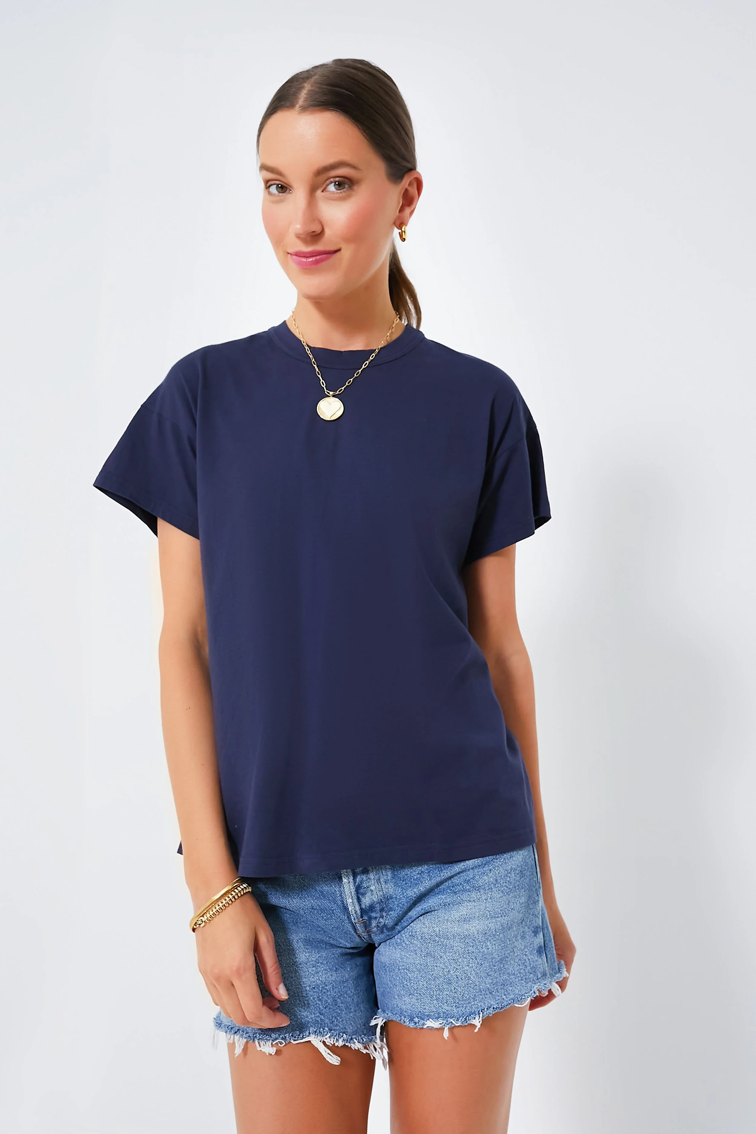 Navy Presley Boyfriend Tee | Tuckernuck (US)