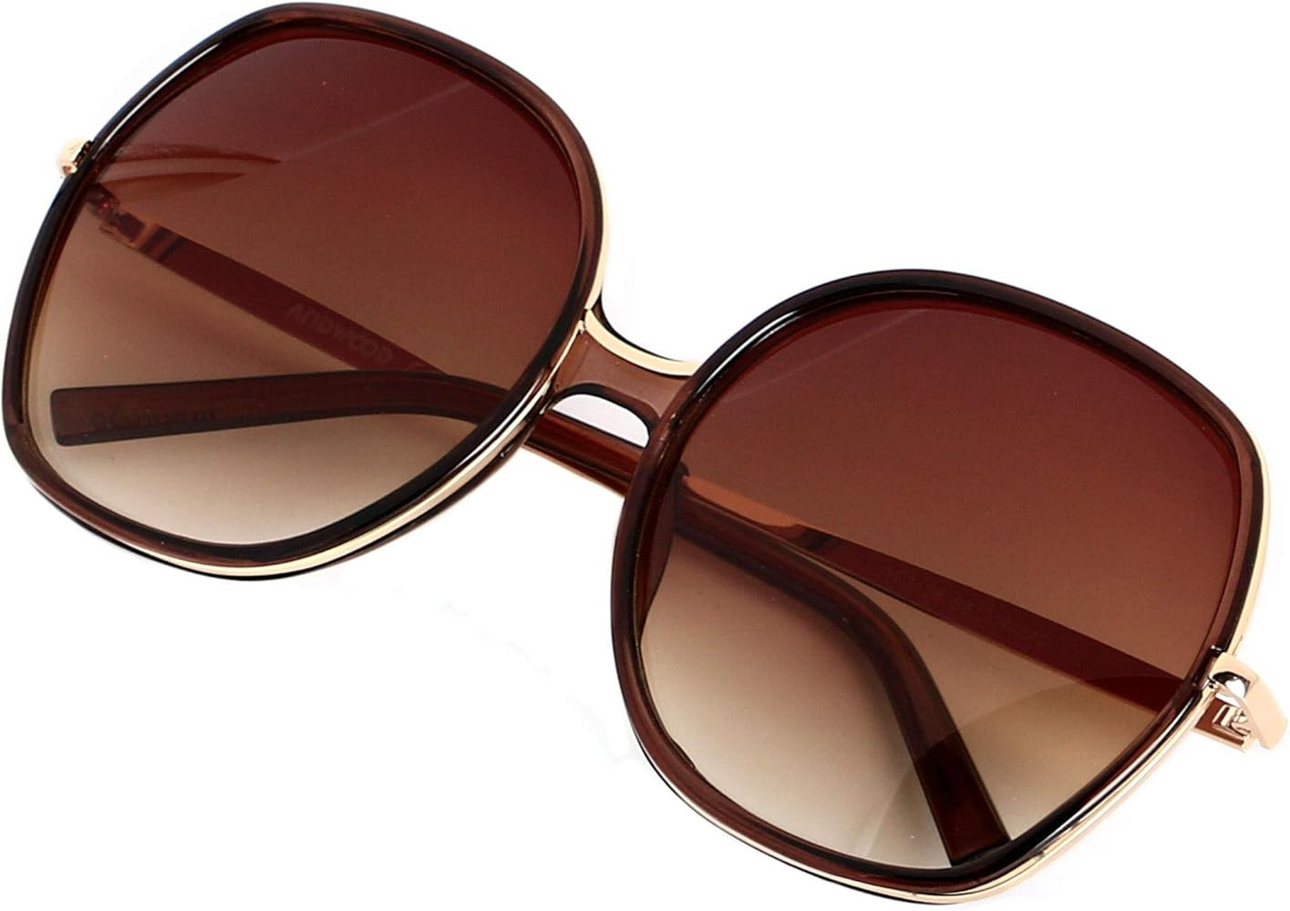 ANDWOOD Oversized Sunglasses Big Large Women Square Wide Black Brown Retro Trendy Pink | Amazon (US)