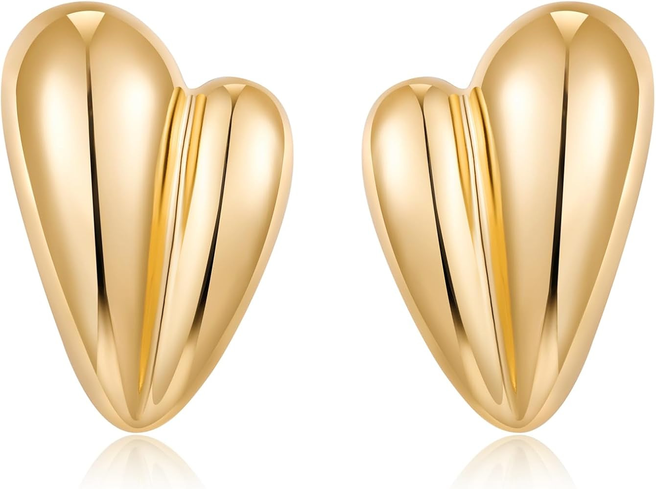 MUYAN Small Heart Stud Earrings for Women Love Heart Dainty Earrings Fashion Jewelry | Amazon (US)