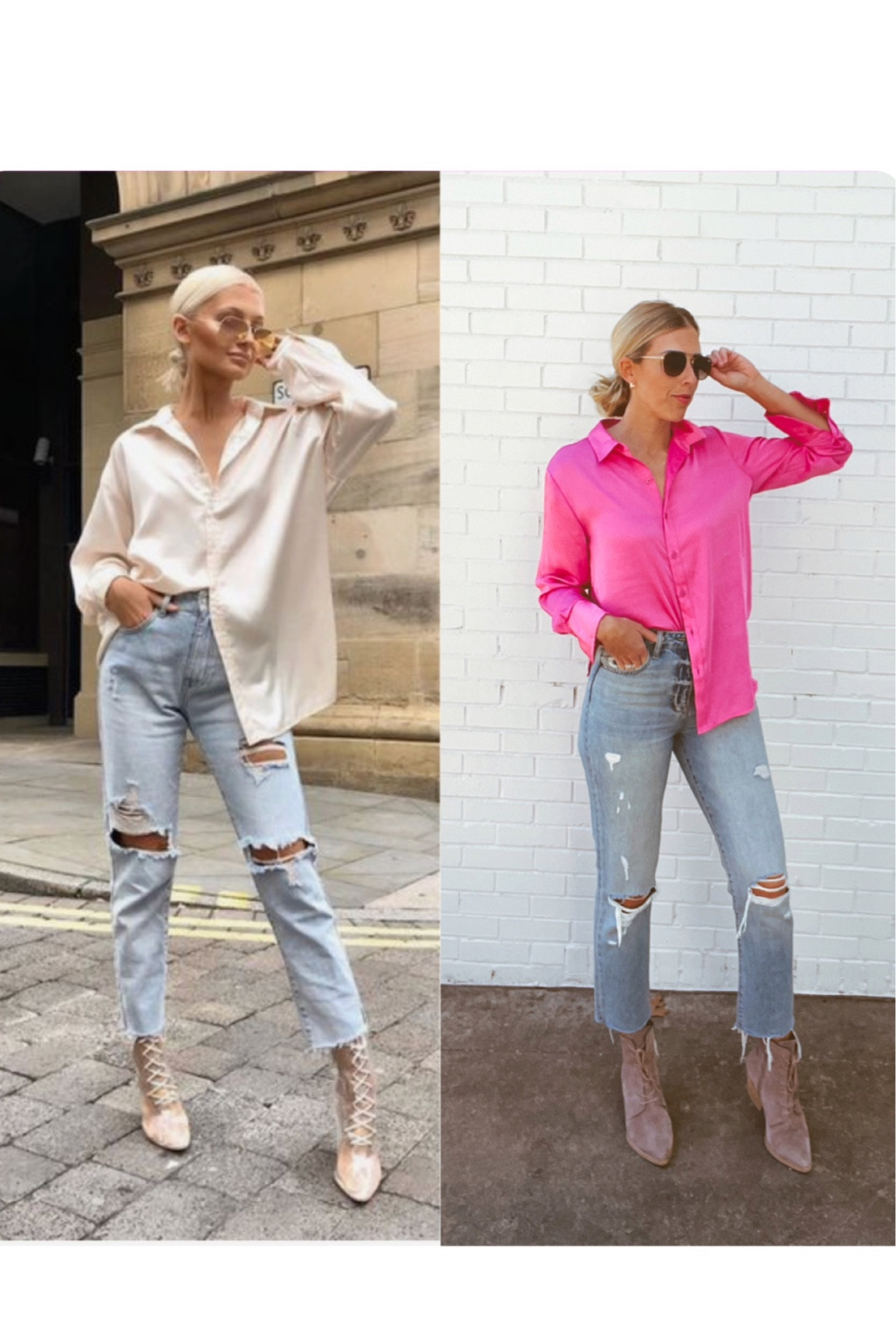 Recreating Pinterest looks with this #hocspring #shockingpink button up! Only $25 

#LTKunder100 #LTKstyletip #LTKunder50