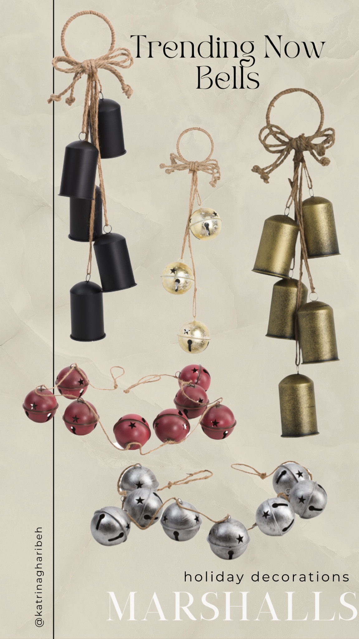 These are trending items right now, bells! We ordered so many last year & they are the perfect touch for your holiday decorations 

#LTKfindsunder50 #LTKHolidaySale #LTKSeasonal