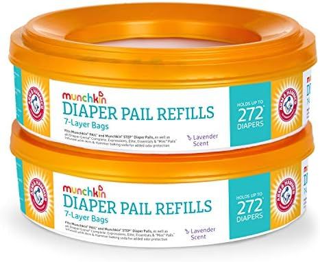 Munchkin Arm & Hammer Diaper Pail Refill Rings, 544 Count, 2 Pack (272 Count Each) | Amazon (US)