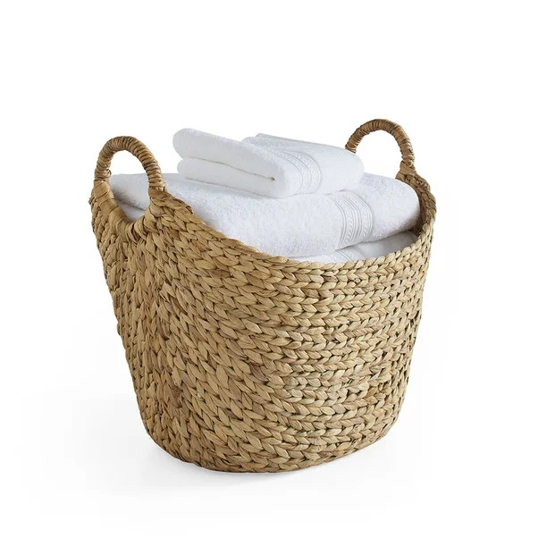 Better Homes & Gardens Large Natural Water Hyacinth Boat Basket | Walmart (US)