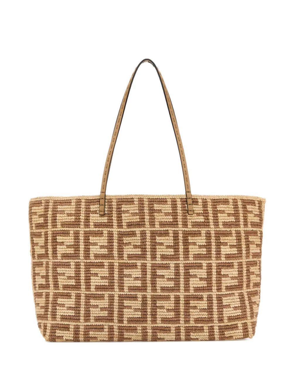 FENDI Roll Large Embroidered Tote Bag | Neutrals | FARFETCH | Farfetch Global