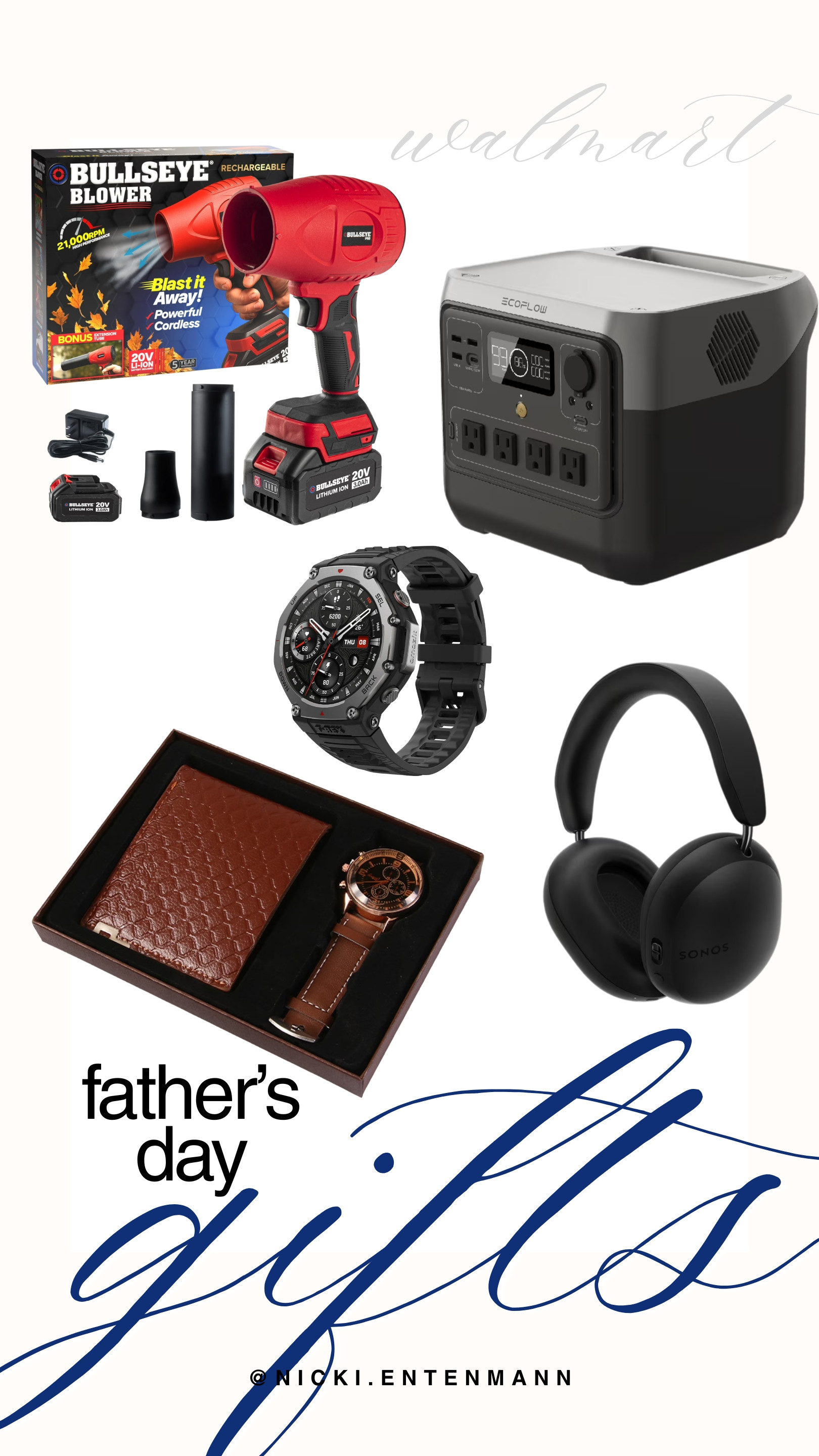 Find the perfect way to celebrate dad this year with these practical and tech-forward Father's Day gift ideas from Walmart. This curated guide features incredible options for every type of dad, including a cordless handheld blower, a portable EcoFlow power station, a rugged smartwatch, and premium wireless headphones. You can also elevate his everyday style with a sophisticated leather wallet and matching watch gift set that he is sure to love.

#walmartfinds #fathersday #fathersdaygifts #giftideasfordad #walmarthaul #techgifts #gadgetsfordad #giftguide #shopwalmart #happyfathersday 

 #LTKSeasonal #LTKSaleAlert #LTKMens