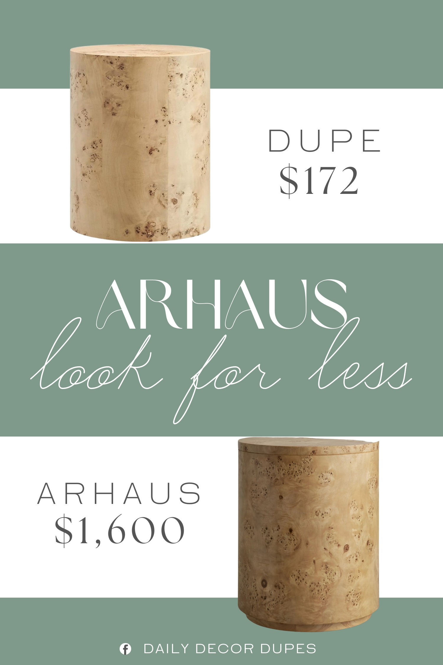 Inspired by Arhaus Round End Table. Round Wood End Table. Burl Wood Side Table. Natural Wood Accent Table. Mid-Century Modern End Table. Japandi Round Table. Modern Burl Accent Table. Statement Accent Table. Round Burl Wood Table. 

Home more affordable option find copy cat similar look for less budget friendly affordable cheap cheaper beautiful pretty. Clearance sale coupon code discount code promo code luxury lookalike look a like Inspo inspiration inspired by idea ideas Love like these? I share multiple every day in my FB group.
#arhausinspired #endtable #accenttable #sidetable #livingroomtable #modernliving #furniturefinds #livingroominspo #burlwood 

 #LTKHome