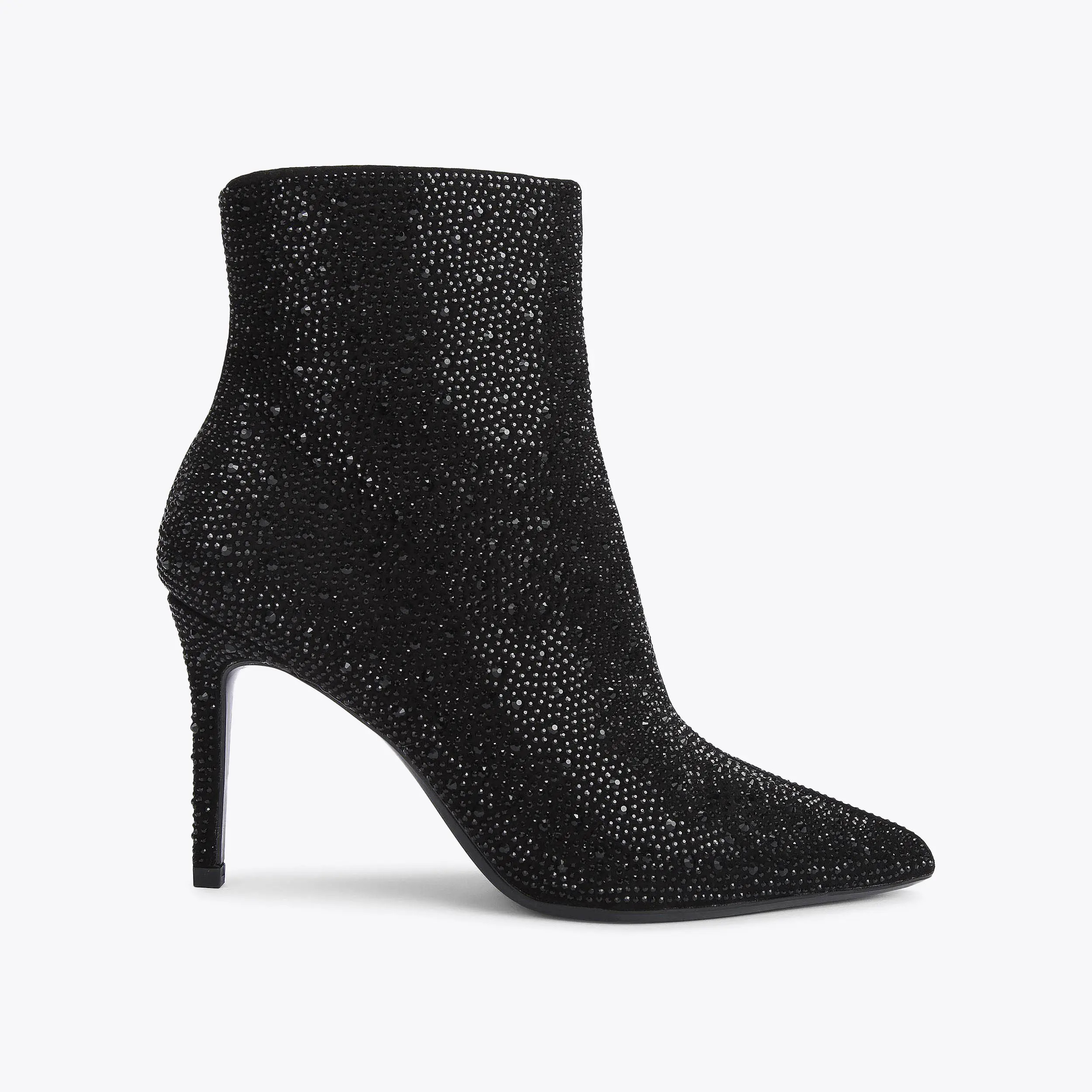 LOVEBIRD BOOTIE Black Jewel Embellished Heeled Boot by CARVELA | Kurt Geiger UK