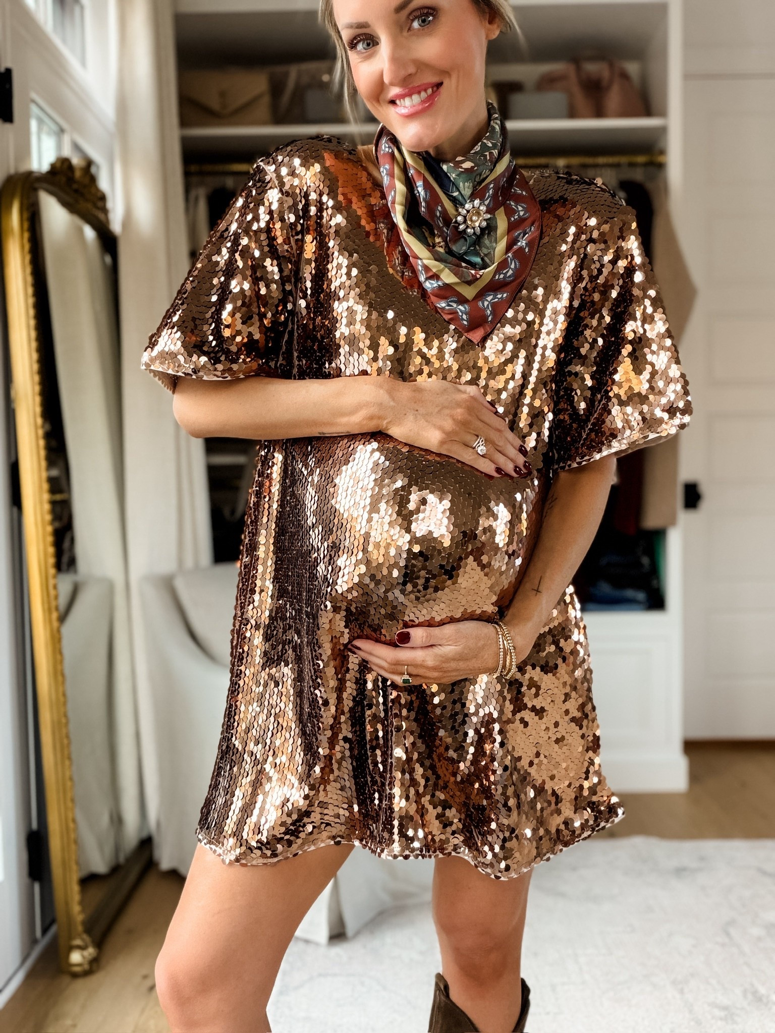 This sequin mini dress is the perfect dress for New Year’s Eve! I love that it’s brown! I have it dressed more casually here, but you could definitely wear heels with it! Wearing size small!

Loverly Grey, Anthropologie, sequin dress, New Year’s Eve dress, country concert outfit 

#LTKHoliday #LTKSeasonal