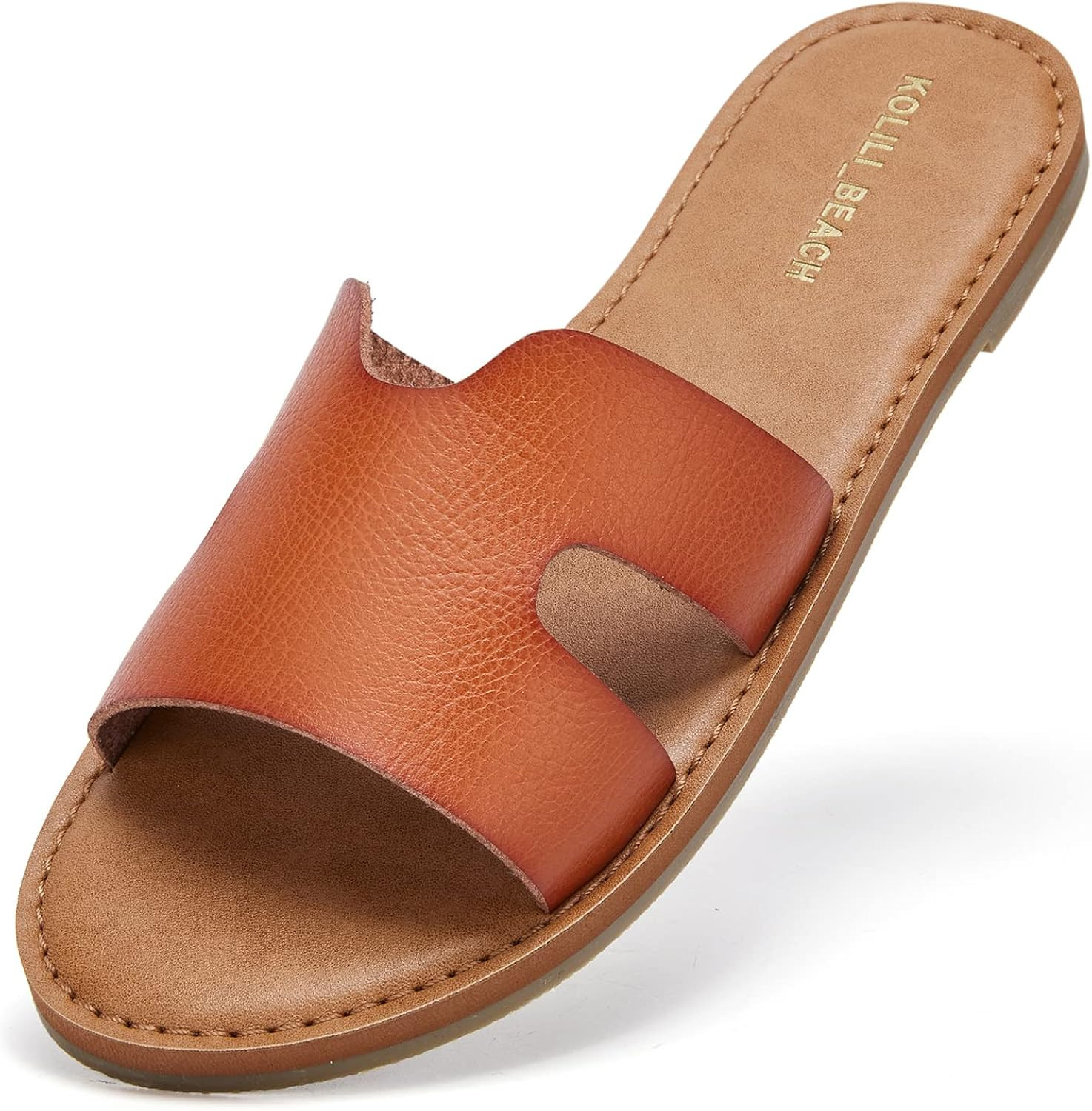 KOLILI Womens Flat Slide Sandals, Summer Fashion Sandals, Comfy Style | Warm-weather Favorite | Amazon (US)