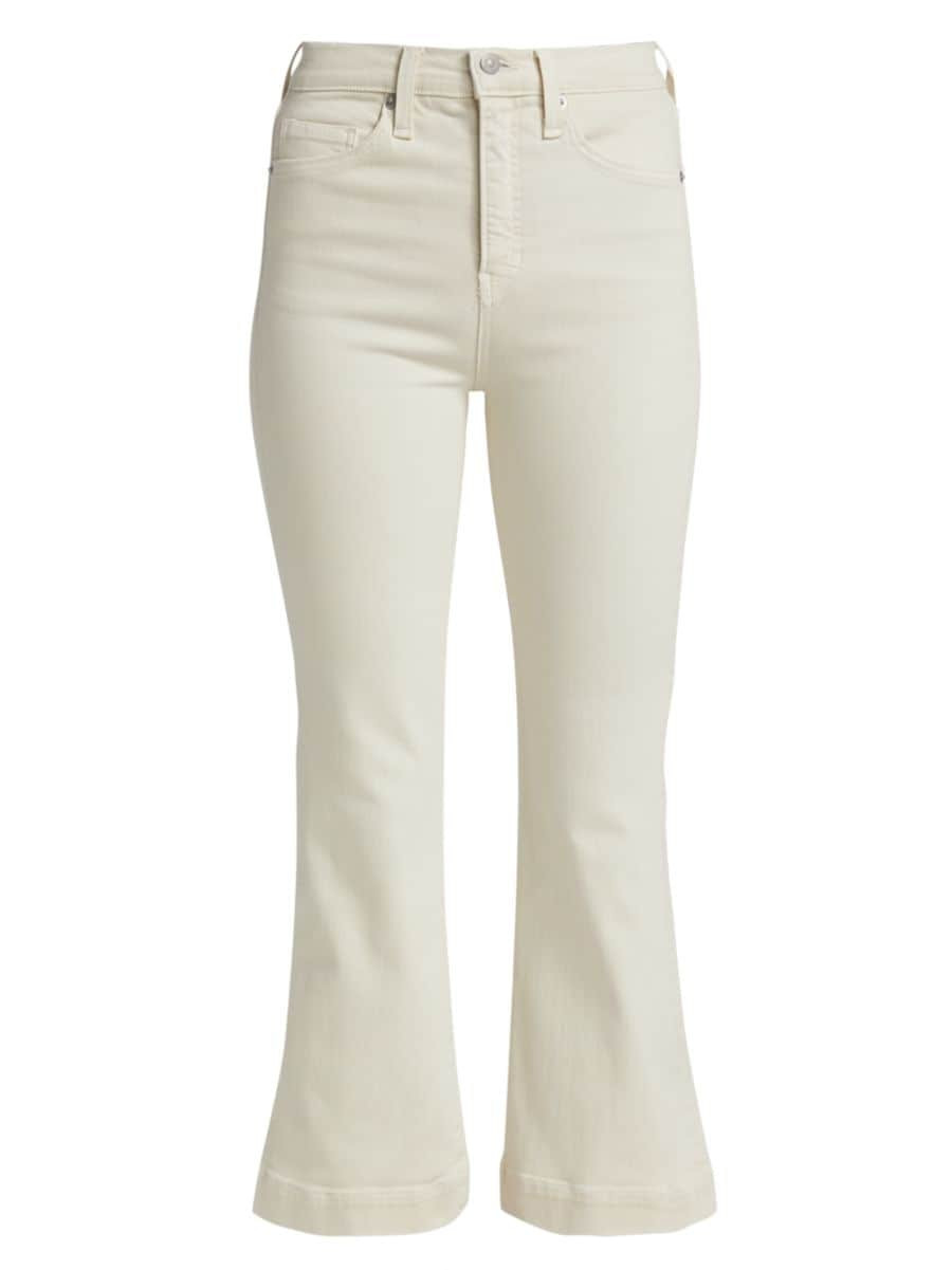Shop Veronica Beard Carson High-Rise Ankle Flare Jeans | Saks Fifth Avenue | Saks Fifth Avenue