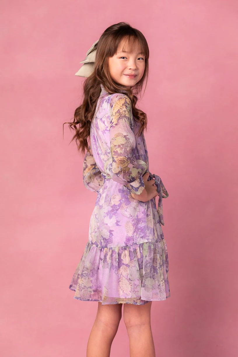 Mini Eleanor Dress in Purple Floral | Ivy City Co