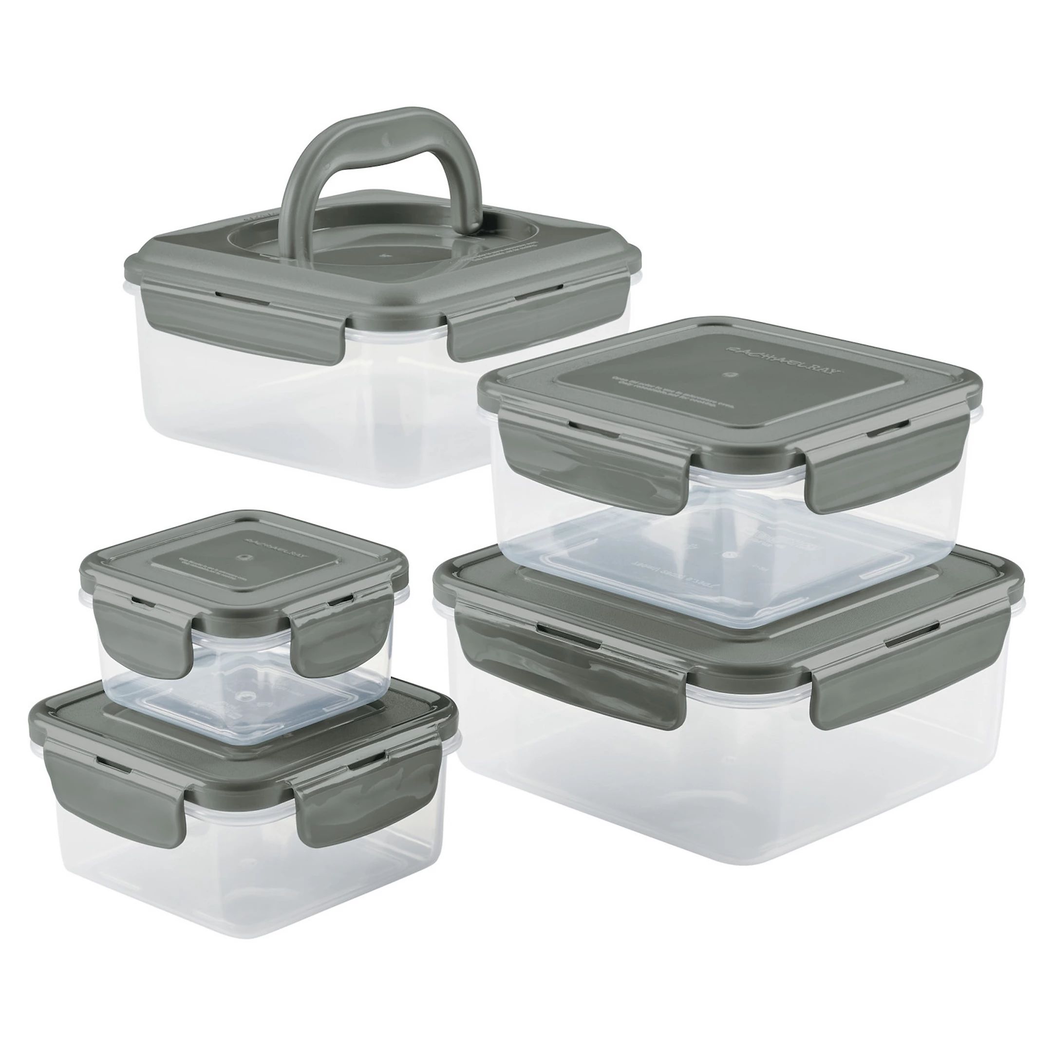 Rachael Ray 10-pc. Leak-Proof Nestable Square Food Storage Container Set | Kohls | Kohl's