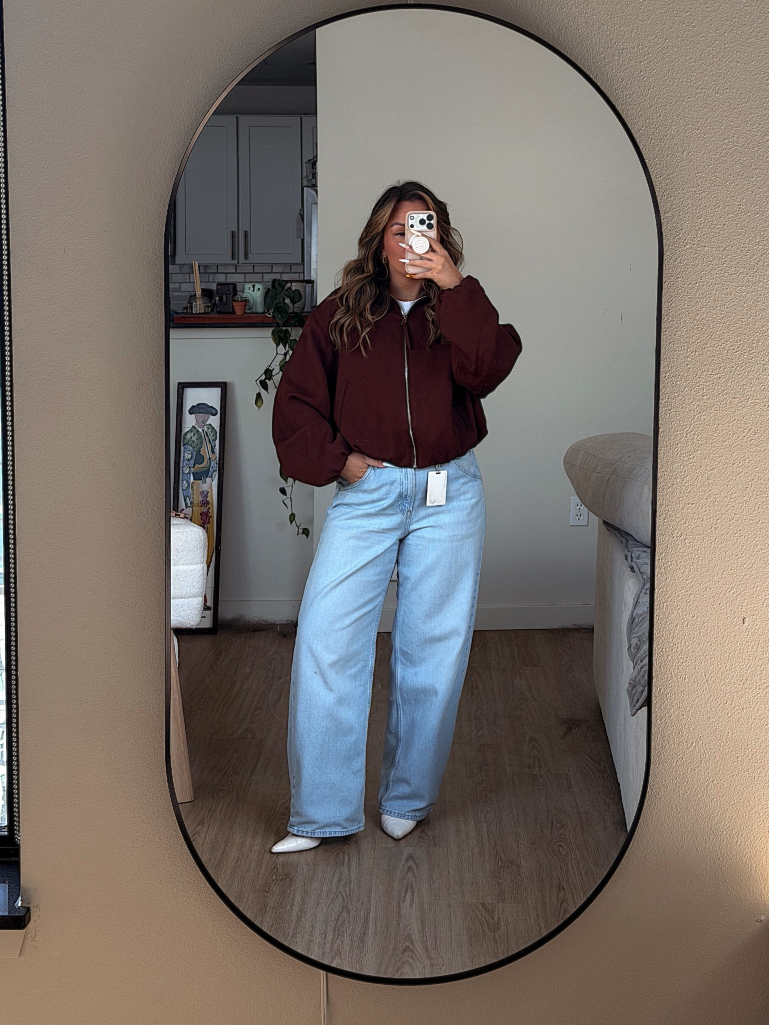 tee and jeans - uniqlo 
jacket - h&m
heels - naturalizer

#LTKootd #LTKWorkwear #LTKgrwm