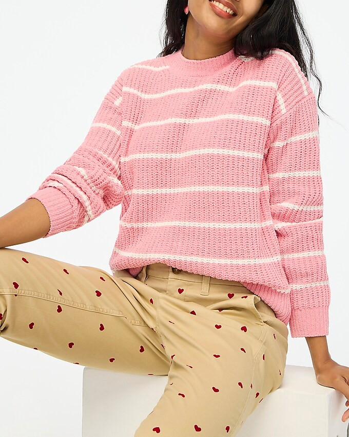 Chenille striped pullover | J.Crew Factory