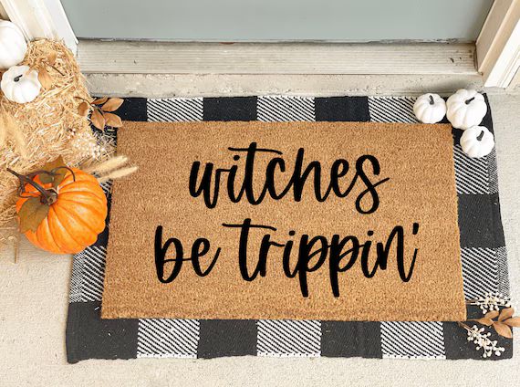Witches Doormat Witches Be Trippin Halloween Doormat Fall - Etsy | Etsy (US)