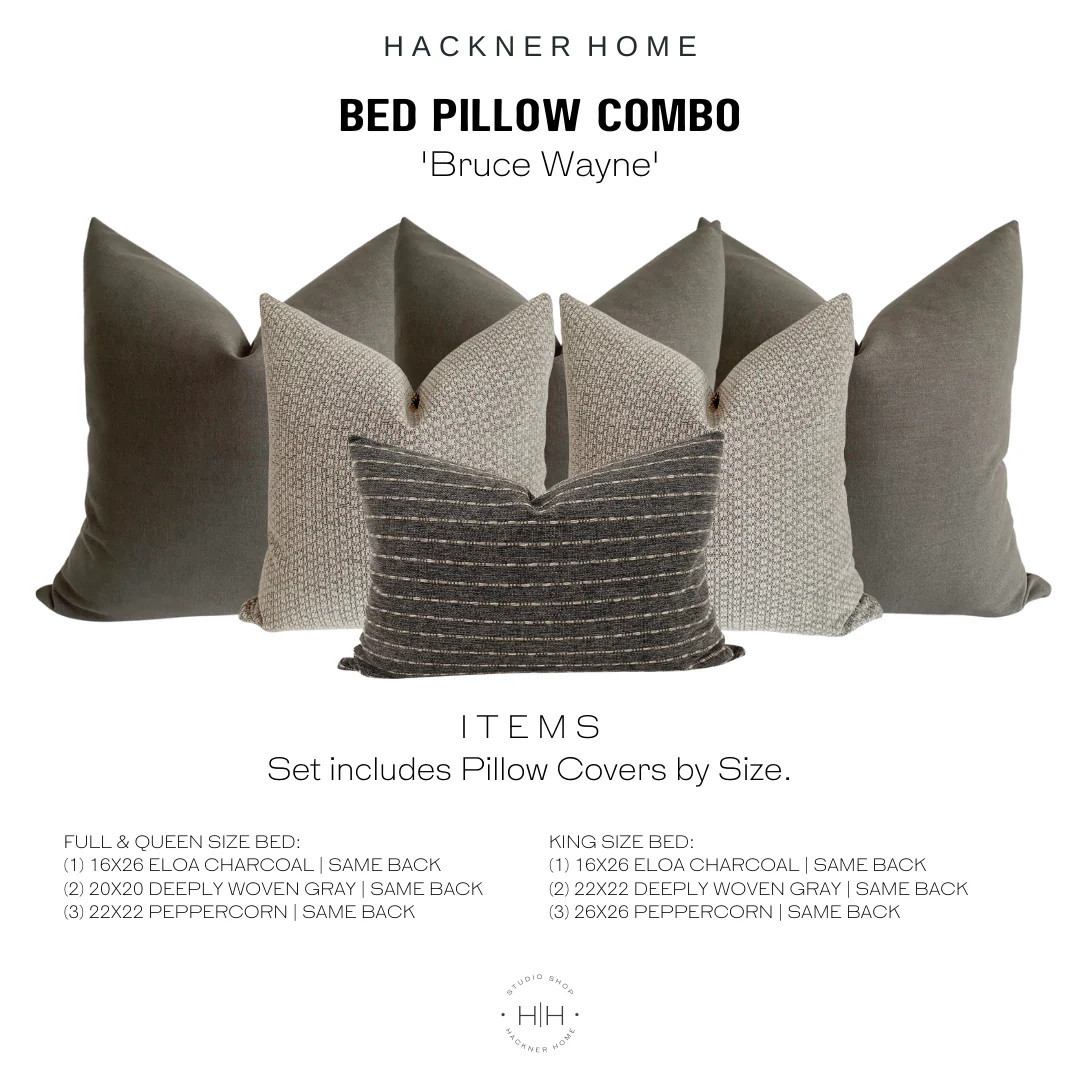 Bed Pillow Combo 'Bruce Wayne' | Hackner Home (US)