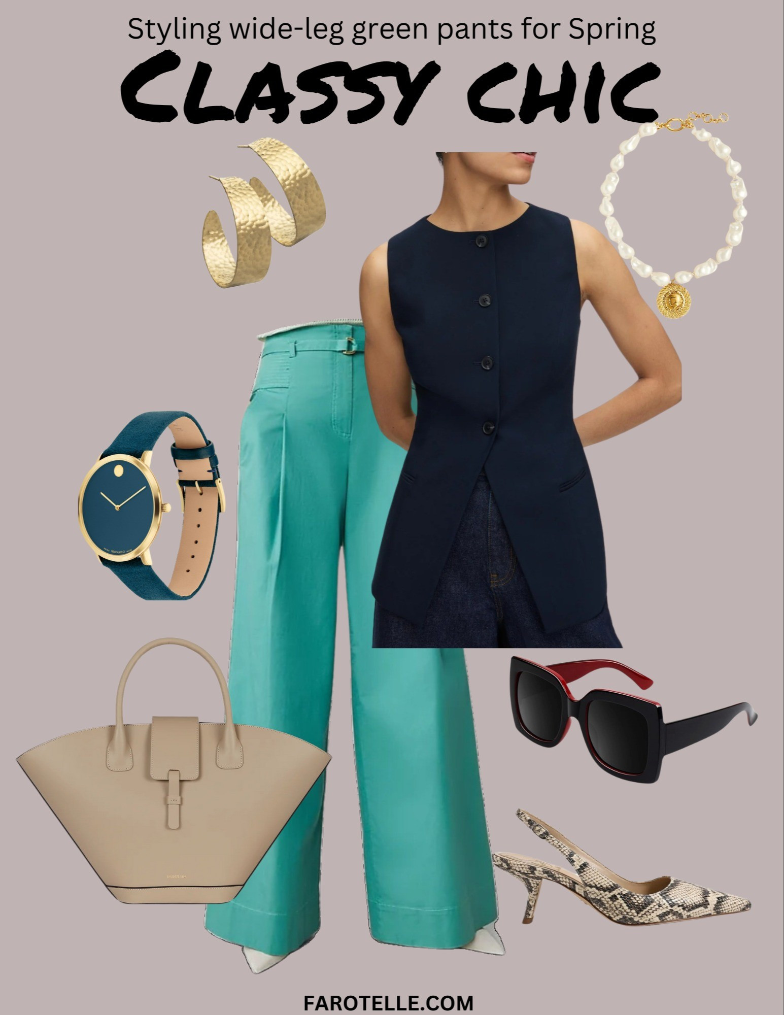 Love a waistcoat for Spring! Pair one in a dark hue with a bold pair of pants for an office-ready, classy chic vibe 💚 vest look, sleeveless blazer, slingback heels, designer tote bags, Paris 64, Freja bags, Aligne, Ann Taylor, Amazon fashion finds, mom style, effortless chic outfit, Spring outfits ideas

#LTKStyleTip #LTKOver40 #LTKWorkwear