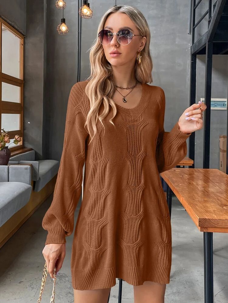 Drop Shoulder Sweater Dress | SHEIN