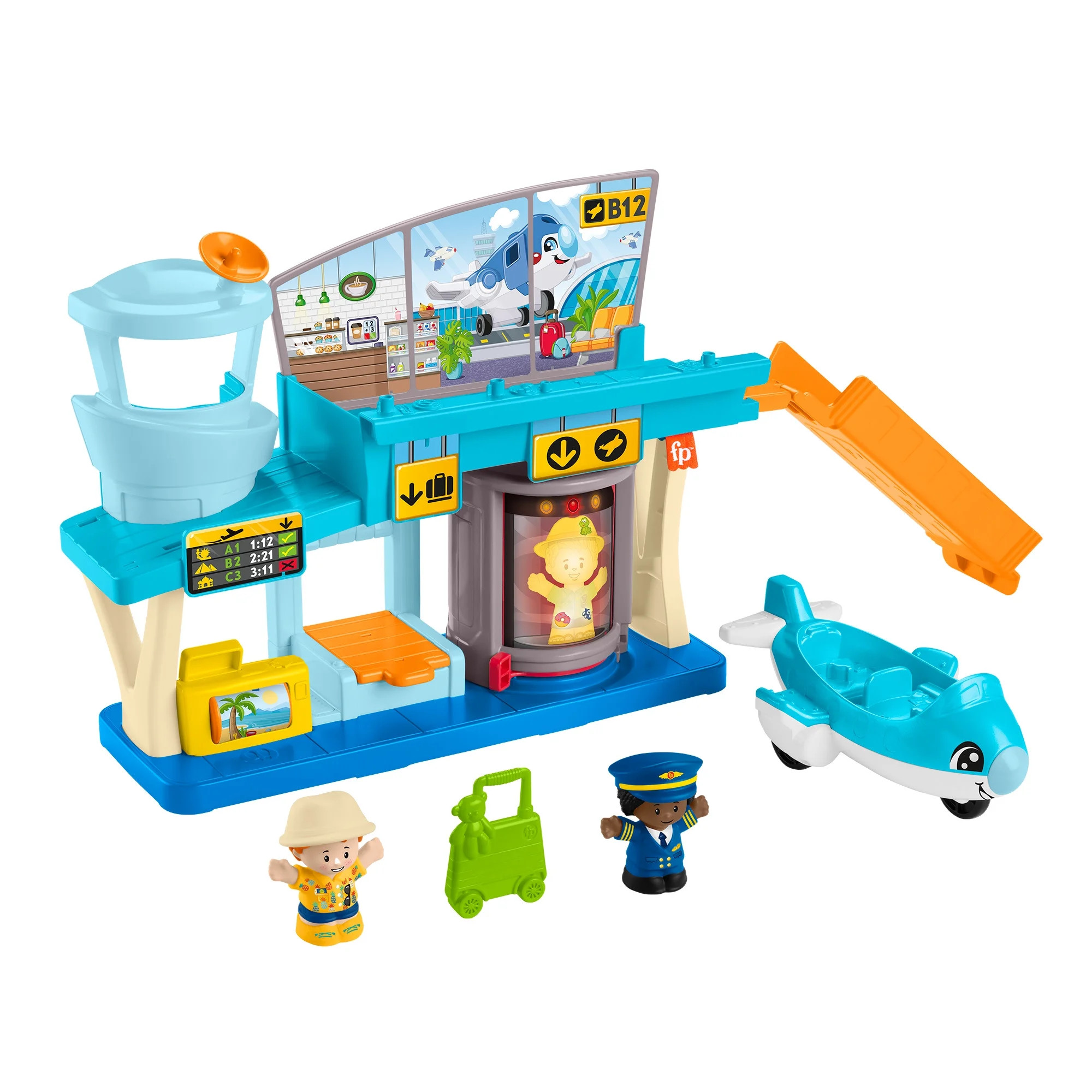 Fisher-Price Little People Everyday Adventures Airport Toddler Playset, Airplane & 3 Play Pieces | Walmart (US)