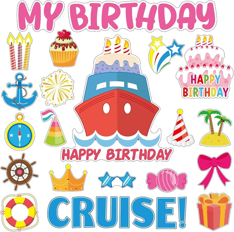 27 Pcs Birthday Cruise Door Magnets Decorations Funny Cruise Ship Door Magnets Magnetic Reusable ... | Amazon (US)