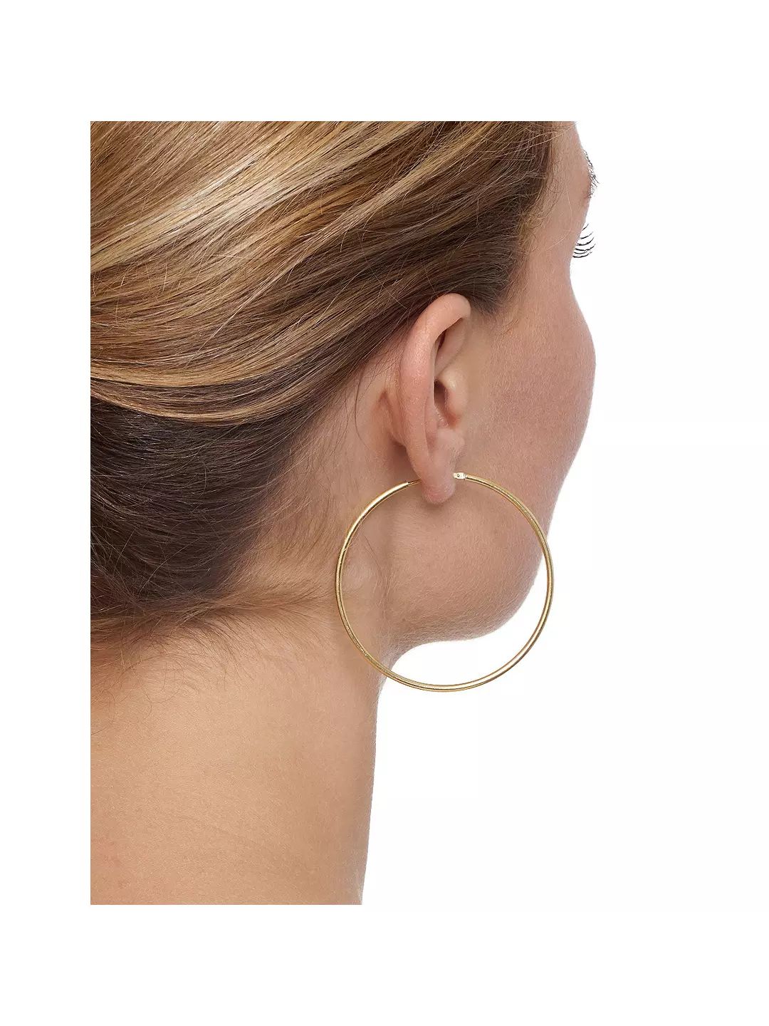 The Hoop Station La Chica Latina Medium Hoop Earrings, Gold | John Lewis (UK)