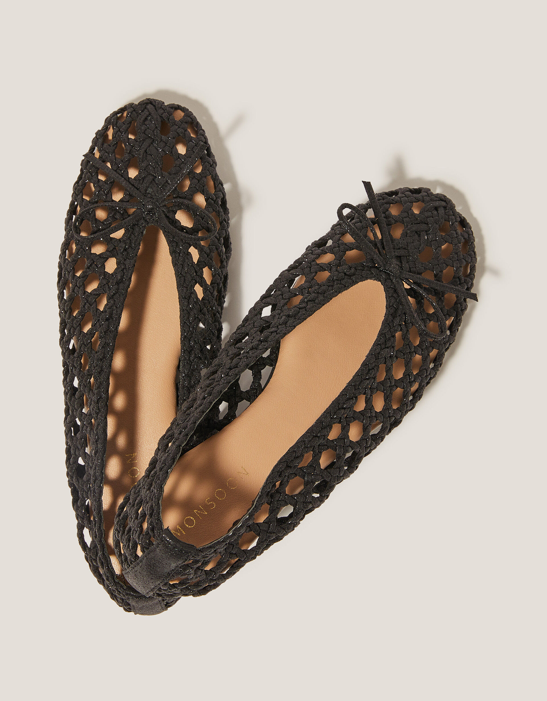 Betsy Woven Ballet Flats Black | Monsoon (UK)