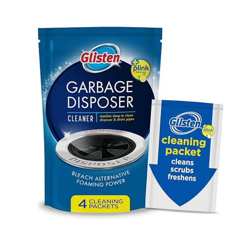 Glisten Garbage Disposer Cleaner, Lemon Scent Odor Eliminator, 4 Packets | Amazon (US)