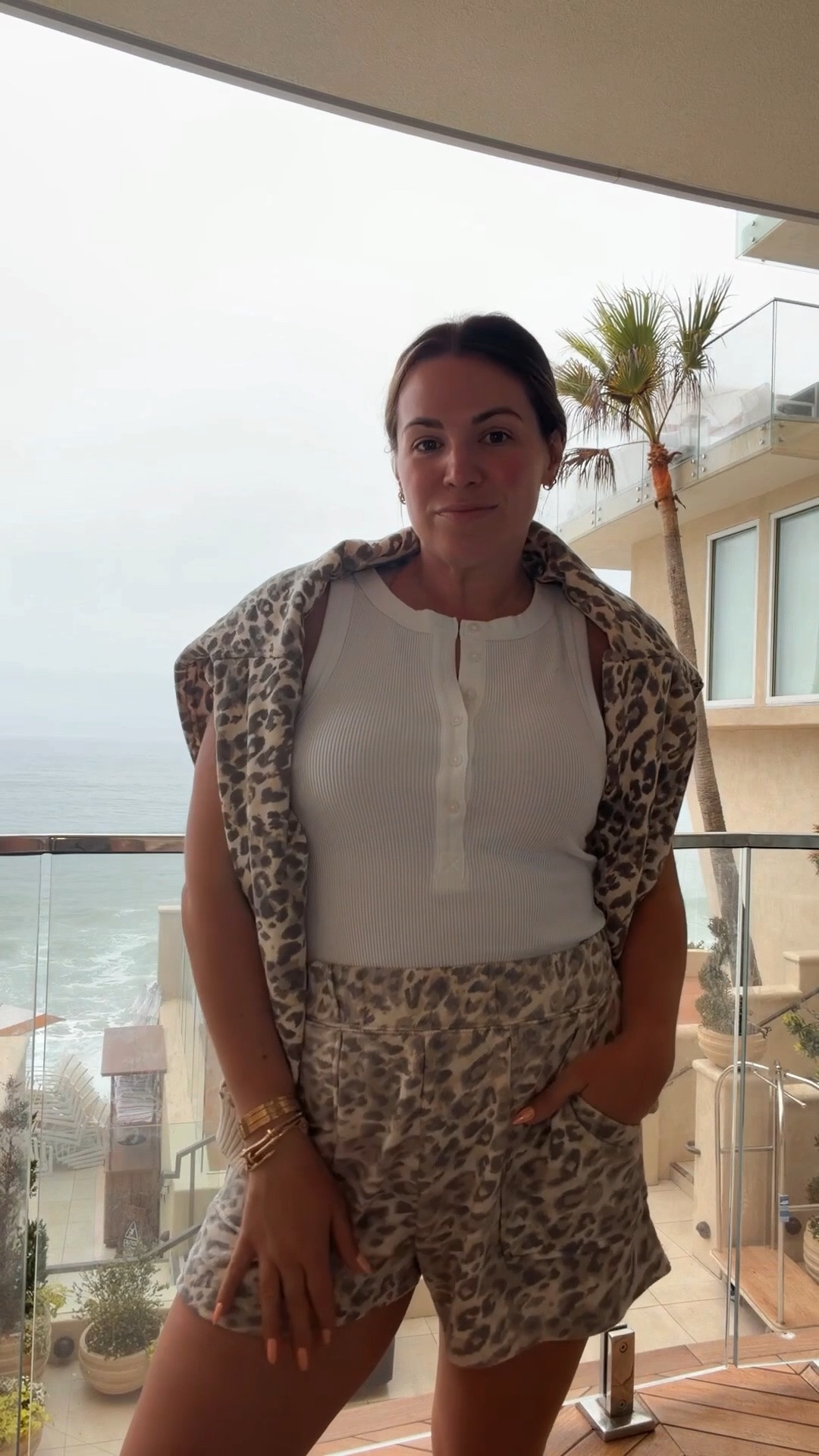 curvy midsize travel look! wearing size medium in white henley tank, size small in pullover (runs very big!) and size large in shorts. so comfy!

#LTKSeasonal #LTKMidsize #LTKTravel