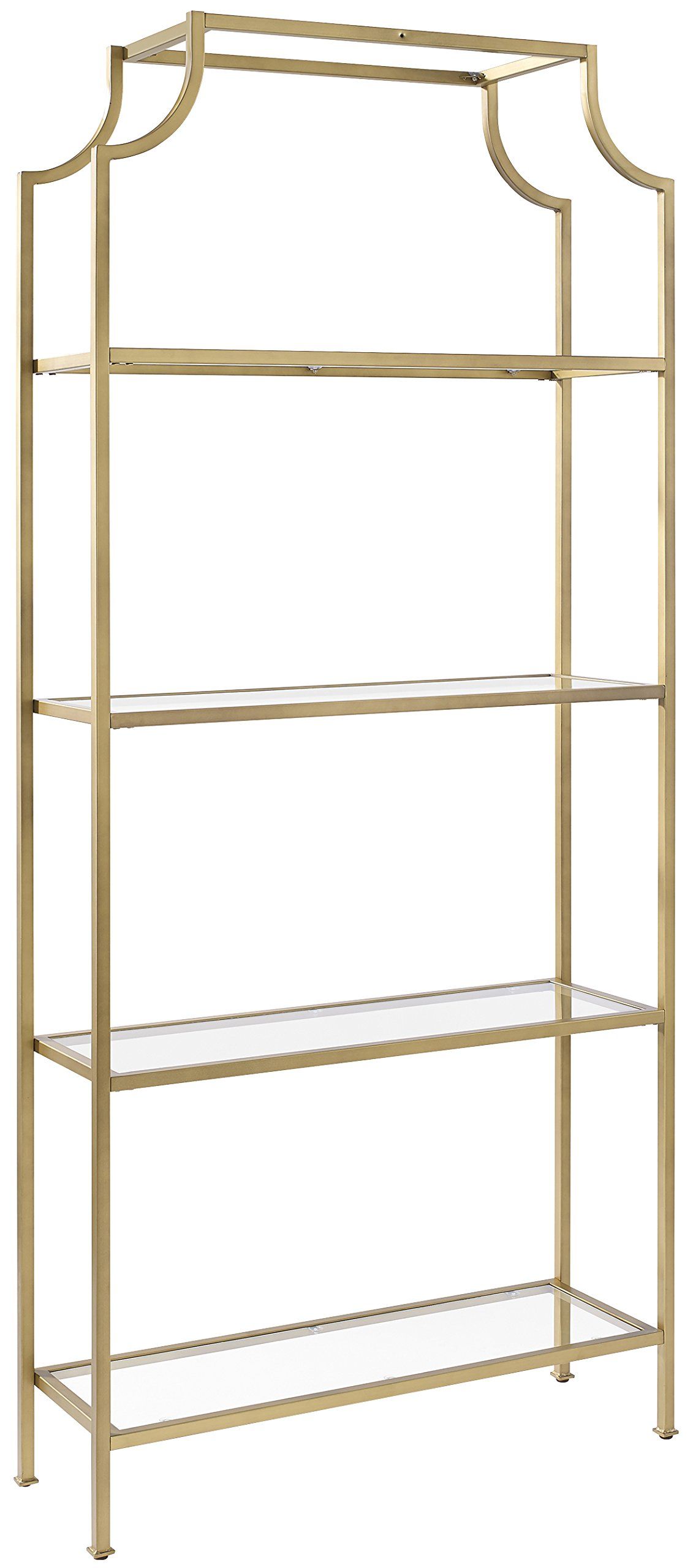 Crosley Furniture Aimee Etagere Bookcase - Gold and Glass | Amazon (US)