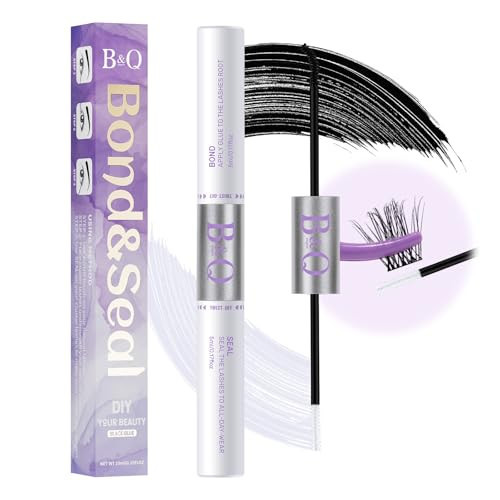 B&Q Lashes Bond and Seal Waterproof 10ML Bond and Seal Long Lasting Lash Bond DIY Lash Extension Bond and Seal for Beginner Eyelash Bond and Seal（YJST-Black） | Amazon (US)