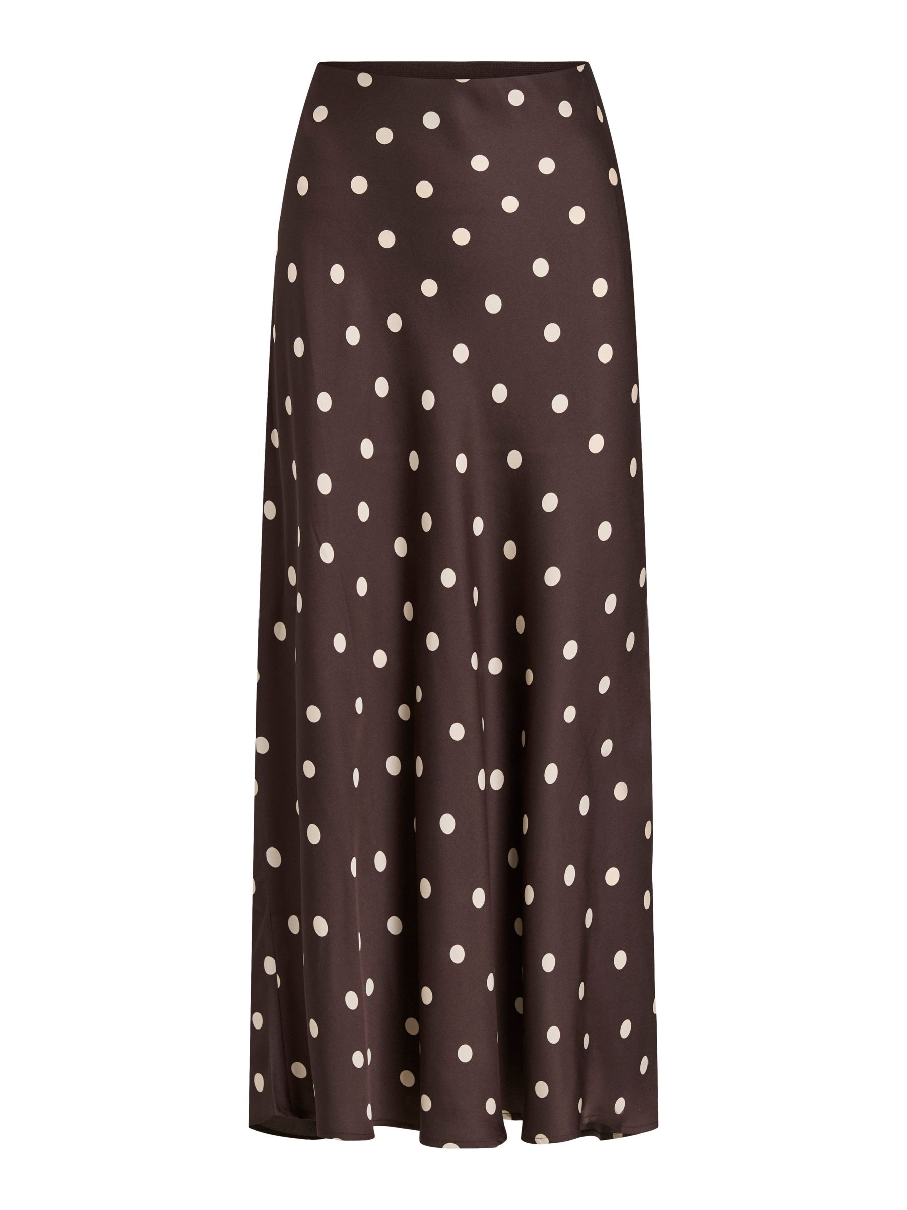 VIELLETTE - TAILLE HAUTE JUPE MI-LONGUE | Marron | VILA® | Vila.com