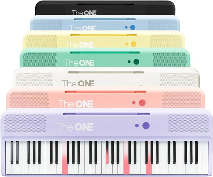The ONE Smart Keyboard COLOR 61 Lighted Keys Piano Keyboard, Electric Piano for Beginners with 25... | Amazon (US)