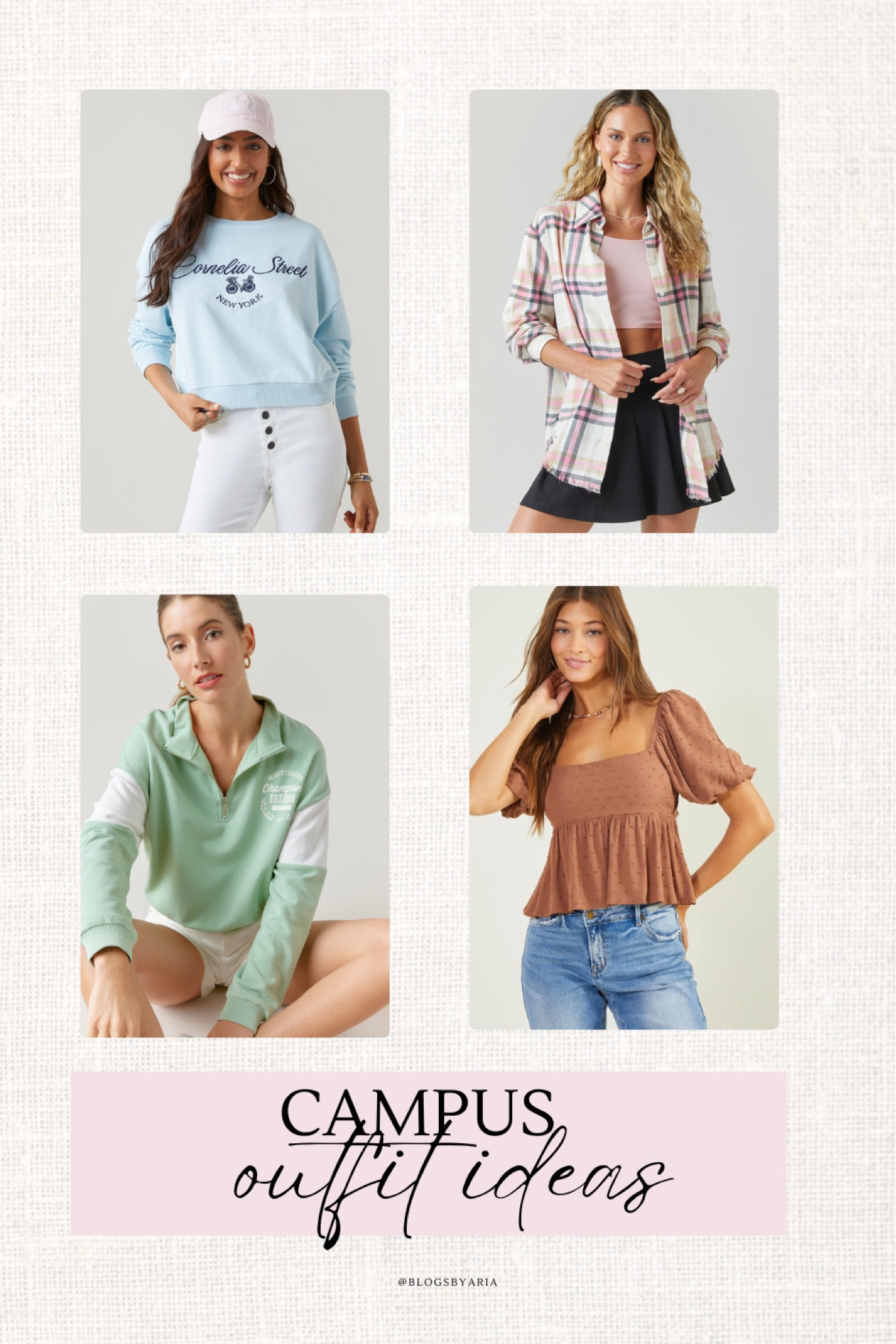 Campus outfit ideas. Plaid shirt. Tennis skirt. Cropped sweatshirt. Babydoll top. College girl style. College girl outfit ideas. High school girl outfit ideas. Teen girl outfits. College fits. College outfit ideas. Comfy school outfits. Casual college outfits. Everyday college outfits. Outfit ideas for school. College girl aesthetic. 


#LTKU #ltkseasonal #ltkfind #LTKshoecrush #LTKunder100 #LTKunder50 

#LTKBacktoSchool #LTKsalealert #LTKstyletip