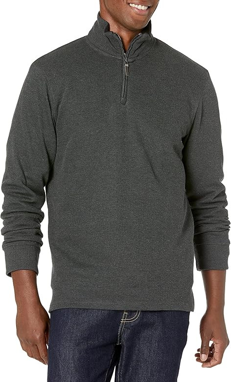 Amazon Essentials Men's Quarter-Zip French Rib Sweater | Amazon (US)