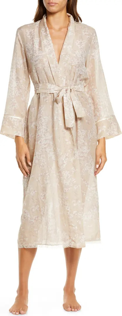 Papinelle Cherry Blossom Cotton & Silk Robe | Nordstrom | Nordstrom